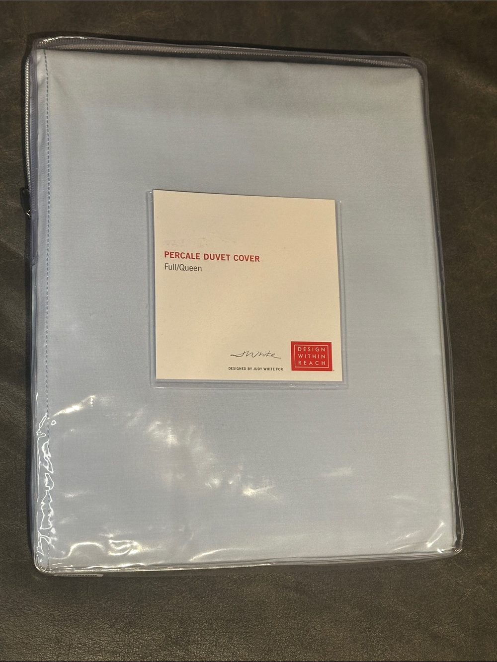 Design Within Reach Pale Blue Percale Duvet Cover